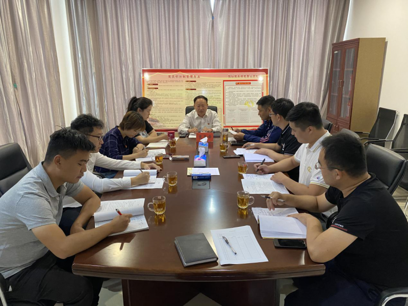 保勢頭、防風險、穩發展 從更高層次、長遠角度去謀劃部署 ---弘義集團黨委書記、董事長張秀峰一行 到悅弘公司檢查指導工作